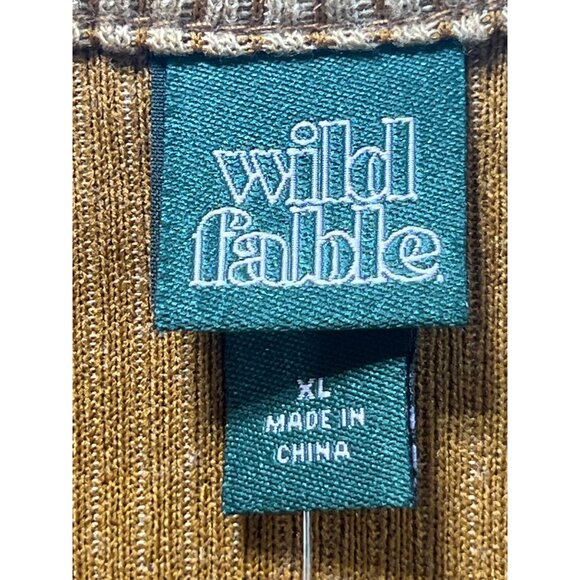 Wild Fable - Women's Ribbed Long Sleeve Crop Top - Brown - Extra Large - Picture 9 of 12